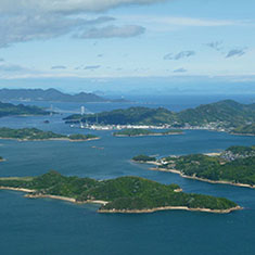 瀬戸内海に浮かぶ島々