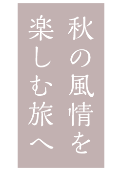 秋の風情を楽しむ旅へ