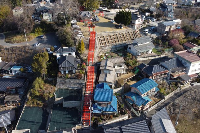 連立鳥居（空撮）