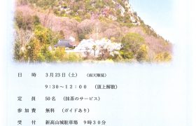 新高山城登城　参加者募集のお知らせ